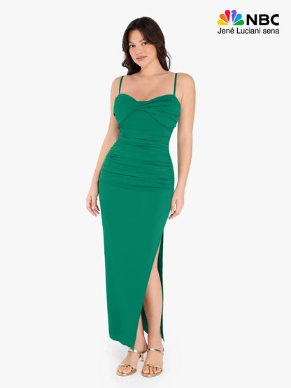 OLYNA – Shaping Bias Twist Maxi Dress