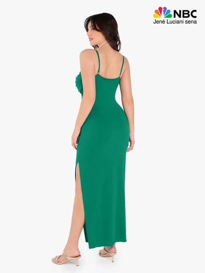 OLYNA – Shaping Bias Twist Maxi Dress