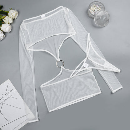 Elise mesh night set – nachtset van mesh met zachte afwerking