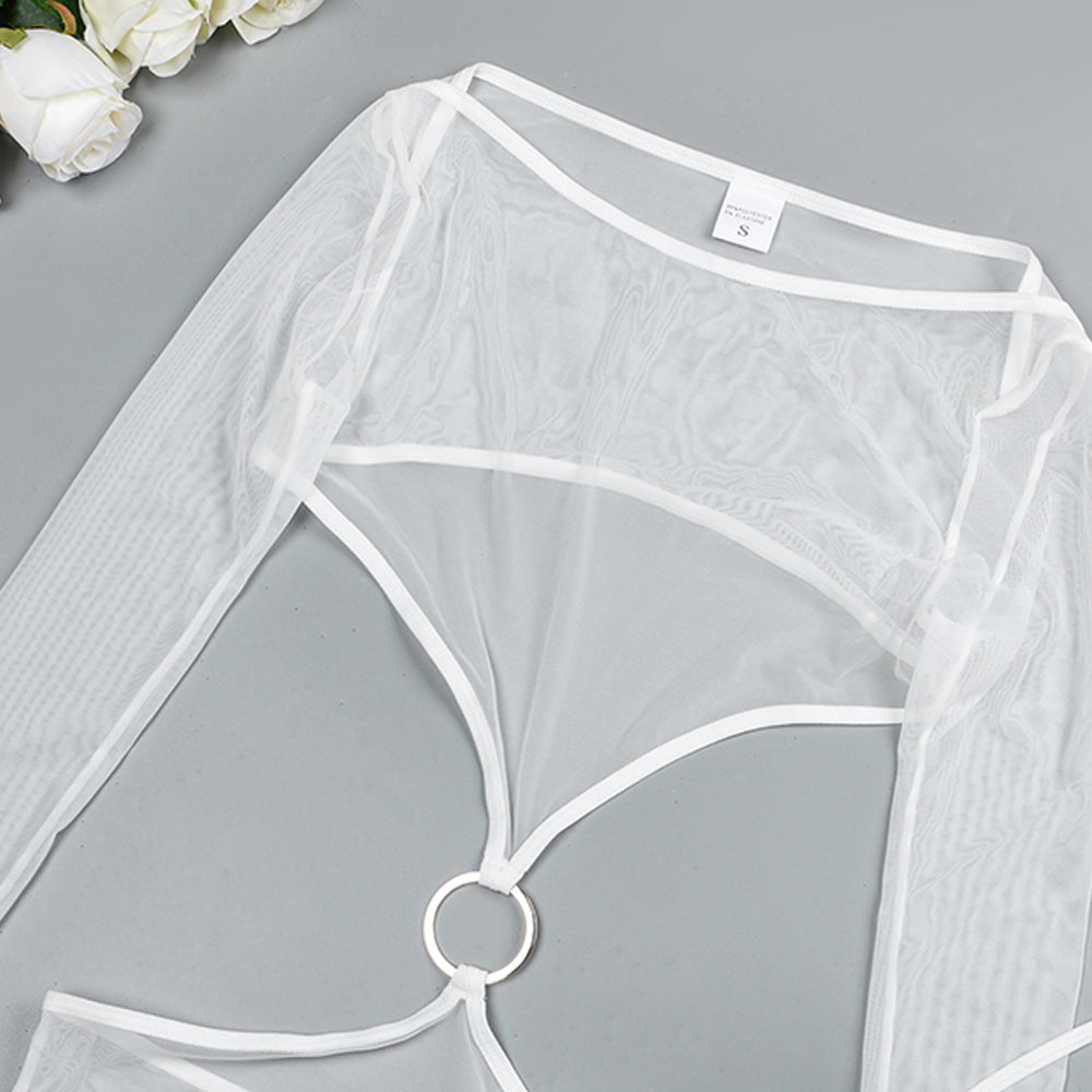 Elise mesh night set – nachtset van mesh met zachte afwerking