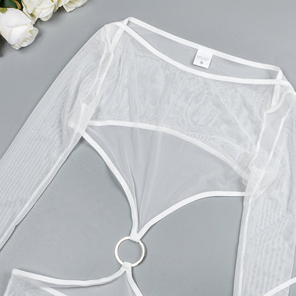 Elise mesh night set – nachtset van mesh met zachte afwerking