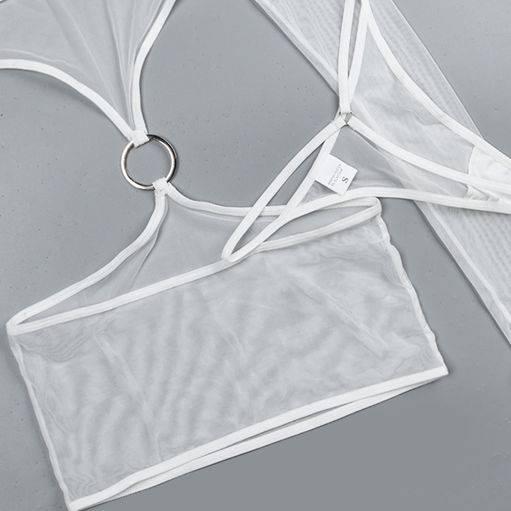 Elise mesh night set – nachtset van mesh met zachte afwerking