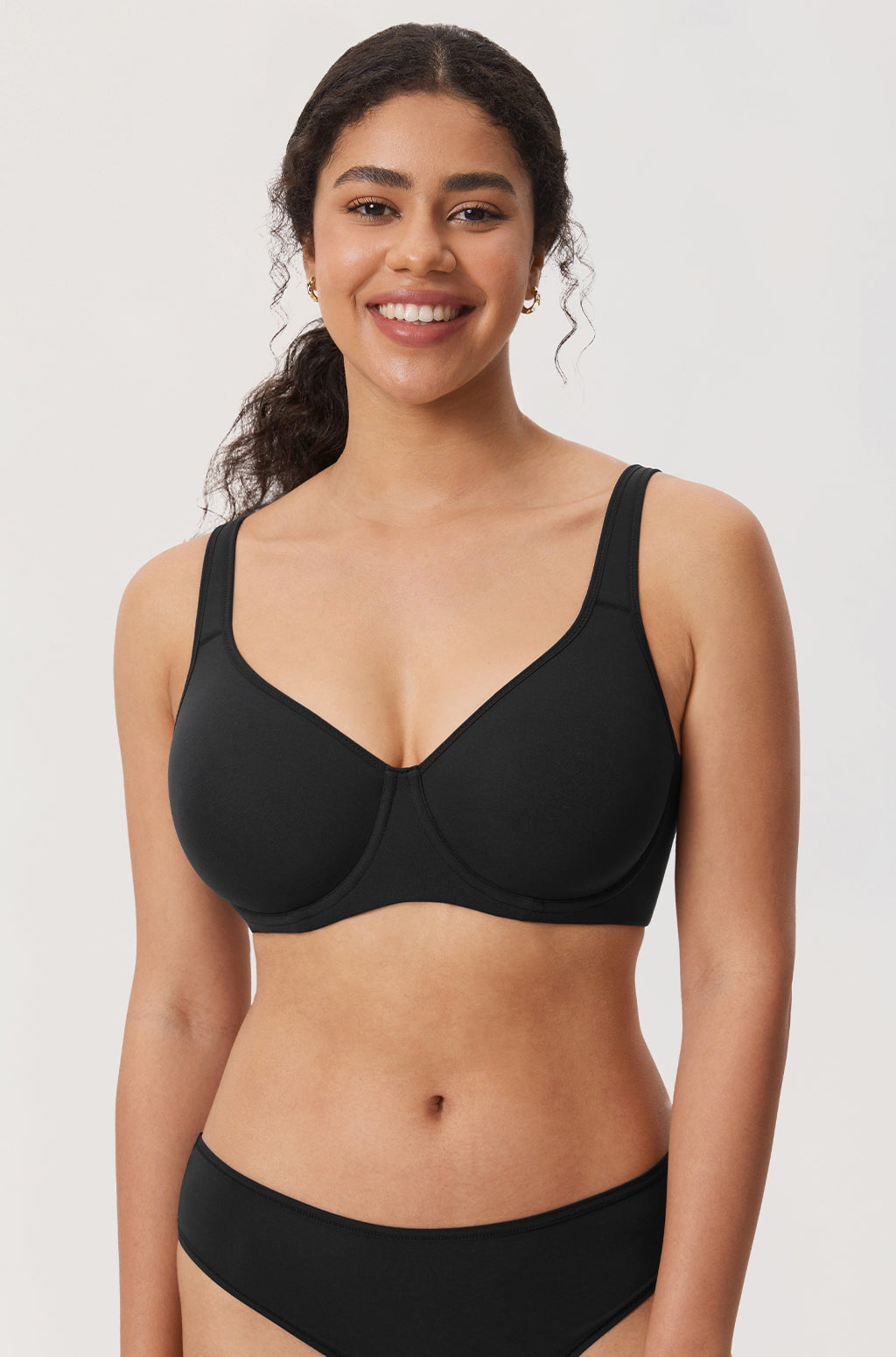 DELIS – Seamless Plus BH Full Coverage - LivingCurves Everyday Bra Black / 34 / B
