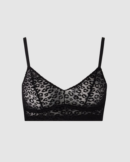 SELVYA – Mesh Balconette Leopard
