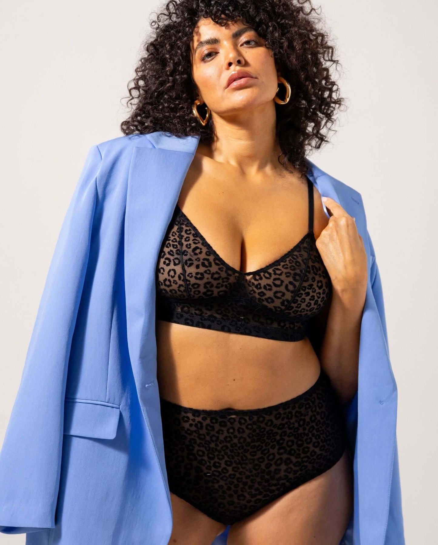 SELVYA – Mesh Balconette Leopard