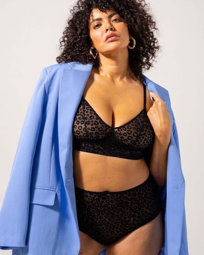 SELVYA – Mesh Balconette Leopard