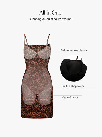 ZERENA – Shaping Mesh Slip Dress