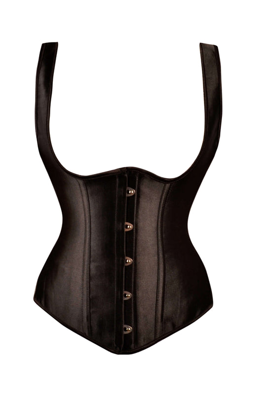 ÉLOR – Black Cotton Overbust Corset