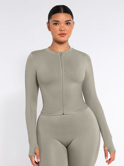 CAIA – Seamless Shaping Top - LivingCurves activewear Dark Gray / S