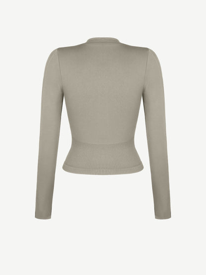 CAIA – Seamless Shaping Top - LivingCurves activewear Dark Brown / S