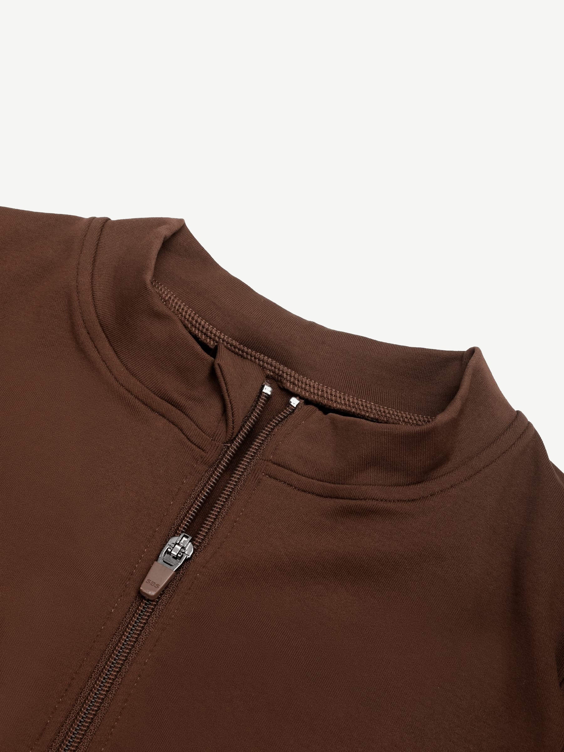 CAIA – Seamless Shaping Top - LivingCurves activewear Dark Brown / S