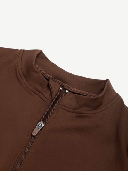 CAIA – Seamless Shaping Top - LivingCurves activewear Dark Brown / S