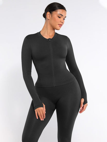 CAIA – Seamless Shaping Top - LivingCurves activewear Black / S