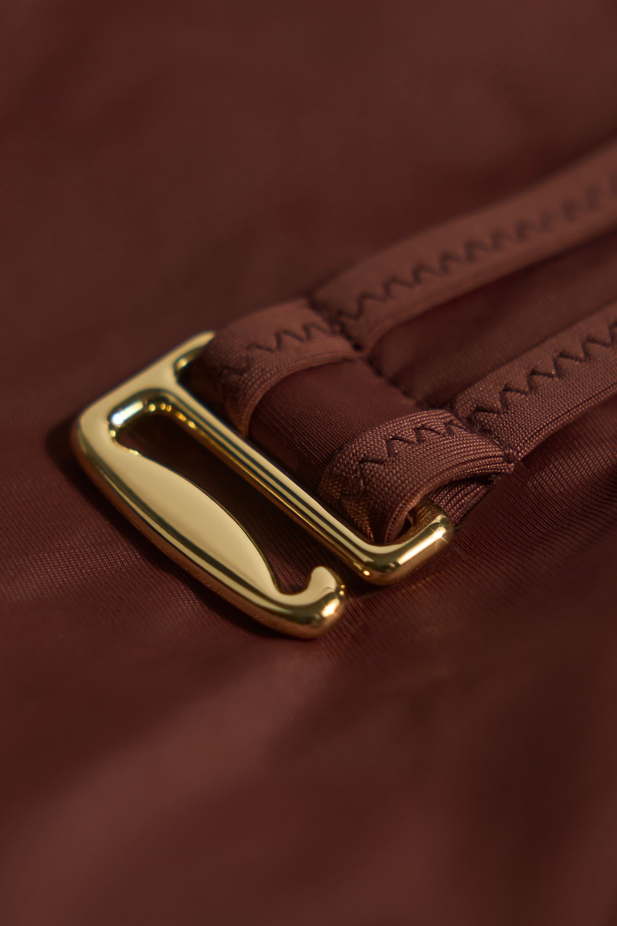 LIV - Luxe Badpak | Metallic Layered Swimsuit in Brown