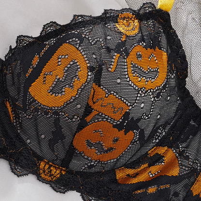 Pumpkin Lace Lingerie Set