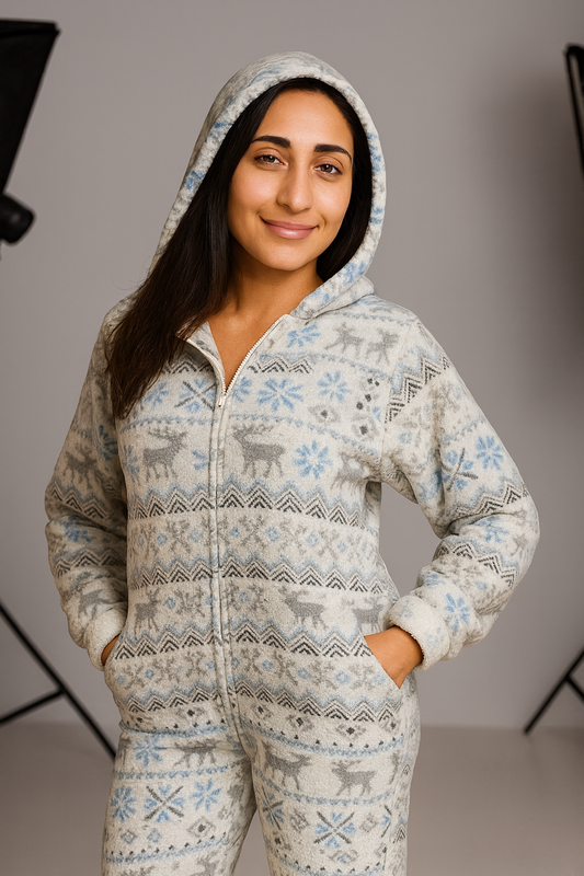 WINTER COZY – adult fleece jumpsuit