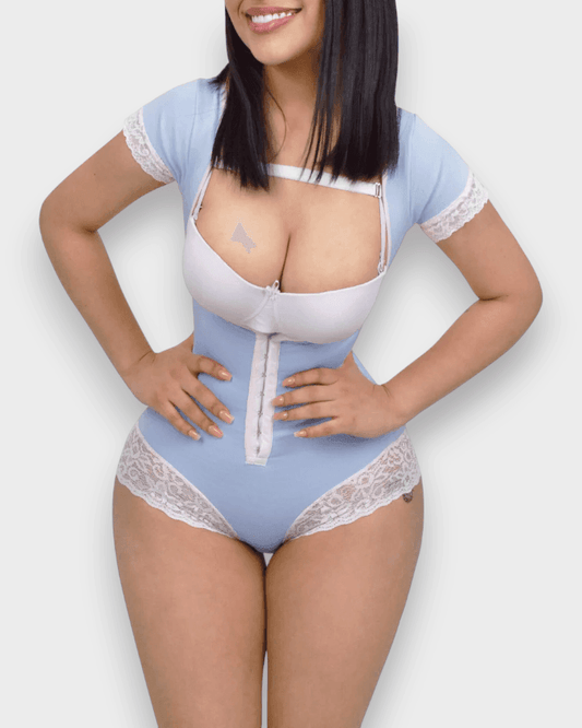 ENVAR – Body Premium Korte Mouw - LivingCurves Blauw / XS
