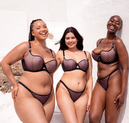 Curvy Kate Boost Heartbreaker Black and Pink Tanga Panty 092211