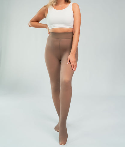 LIVIANE FLEECE PANTY | Dames thermische panty met shapewear-effect