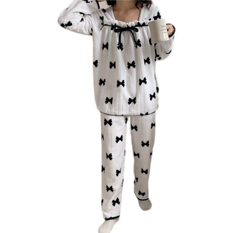 Coral Fleece Thickened Fleece-lined Sweet Home Wear