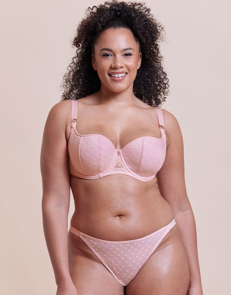 HARTY – Boost Tanga Pale Pink - LivingCurves Lingerie Bottom S