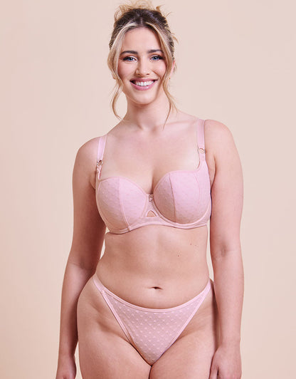 HARTY – Boost Tanga Pale Pink - LivingCurves Lingerie Bottom S