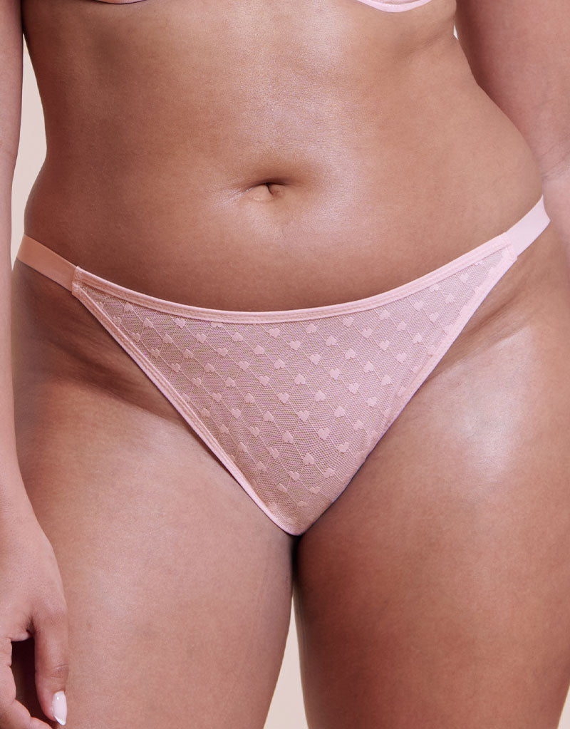 HARTY – Boost Tanga Pale Pink - LivingCurves Lingerie Bottom S