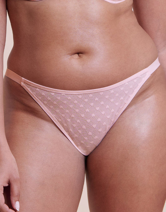HARTY – Boost Tanga Pale Pink - LivingCurves Lingerie Bottom S
