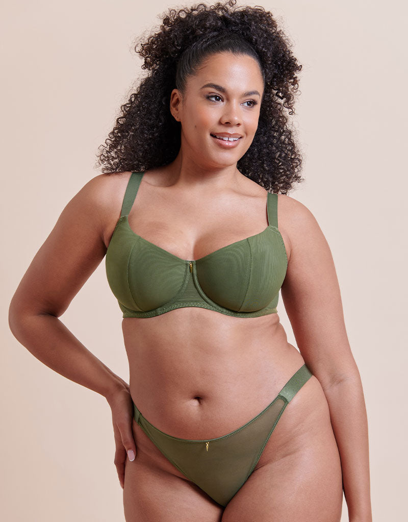 FERNA – Multiway Balcony BH Fern Green - LivingCurves Lingerie Top 34E
