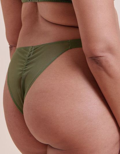 VERNY – Tanga in Fern Green - LivingCurves Lingerie Bottom L