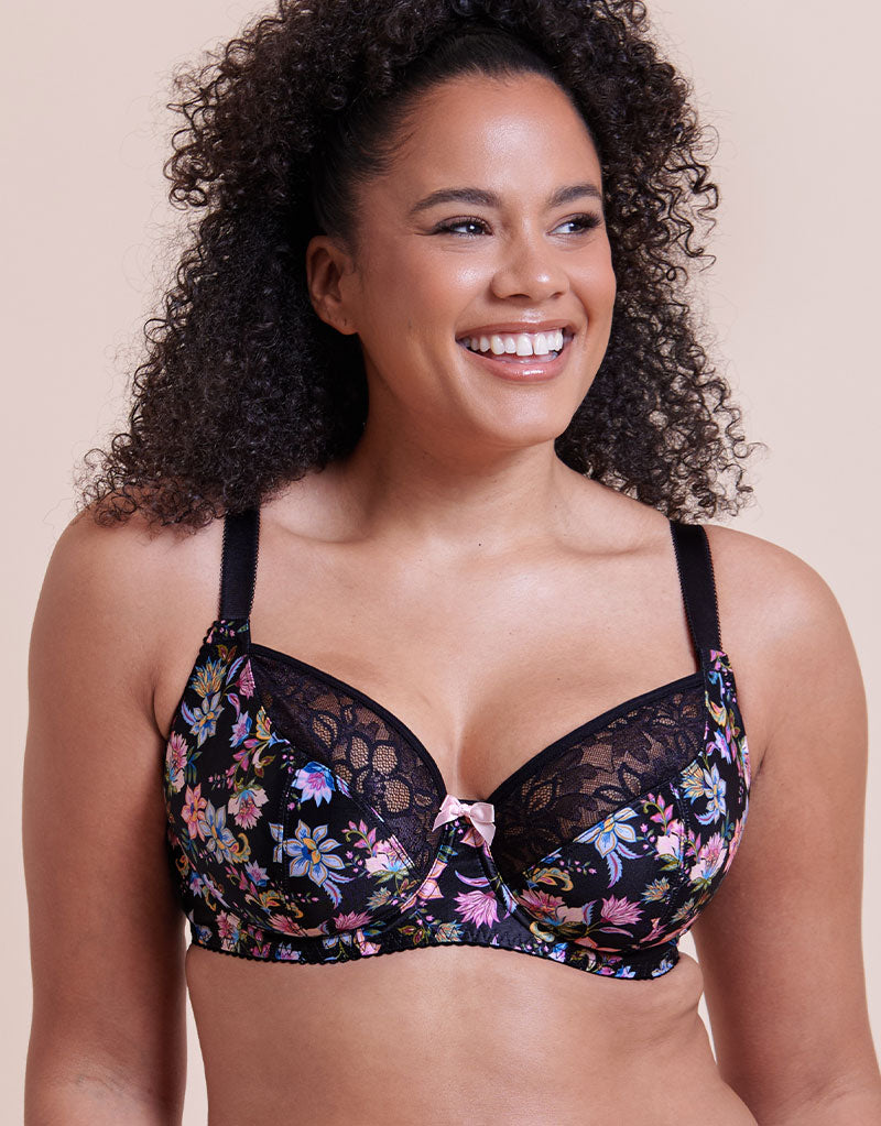FOLYN – Spellbound Balcony BH Folk Floral - LivingCurves Lingerie Top 32FF