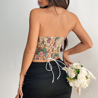 MAEVA – Floral Tube Corset Top