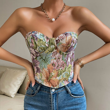 MAEVA – Floral Tube Corset Top