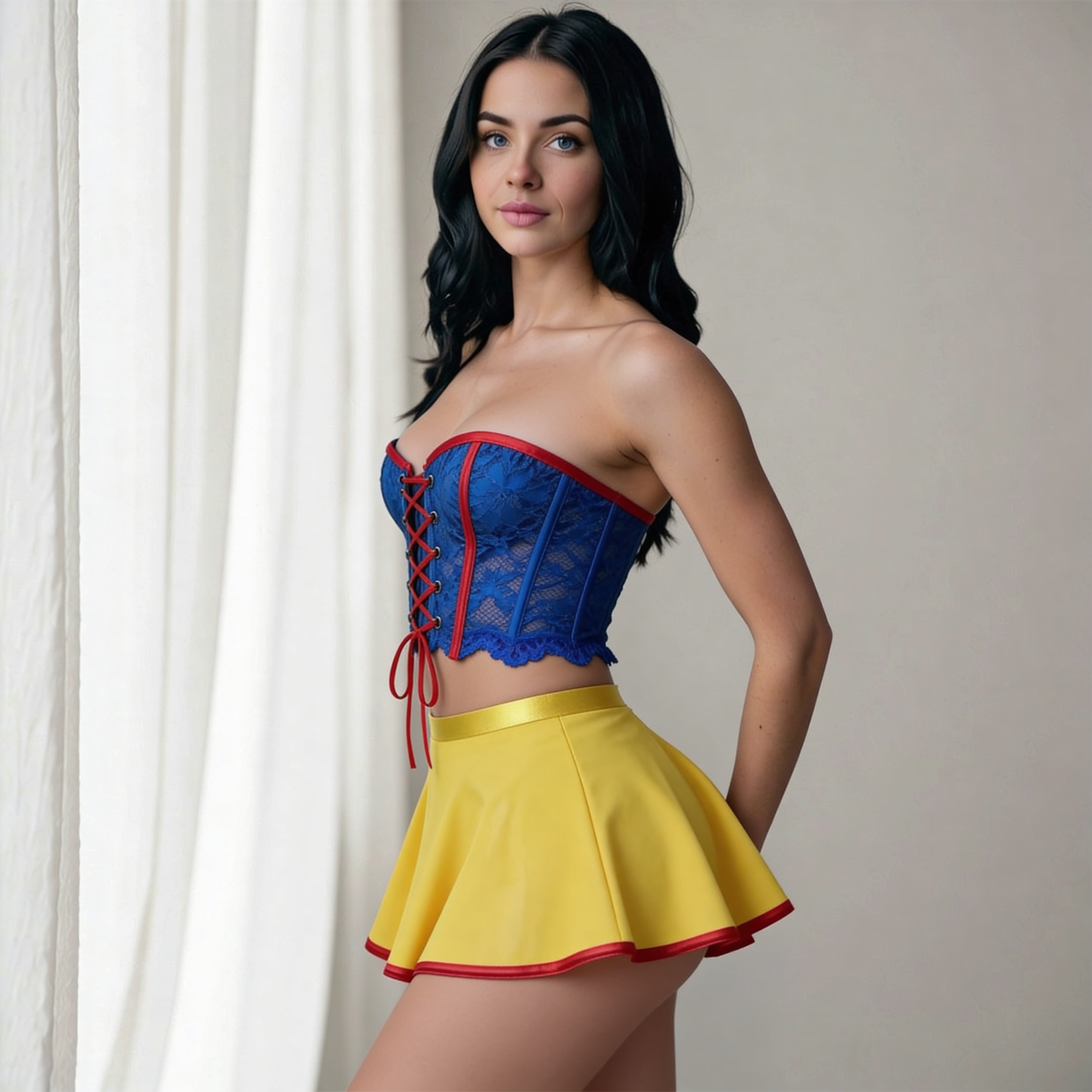 SNOW WHITE – Speelse 3-Delige Kanten Lingerieset