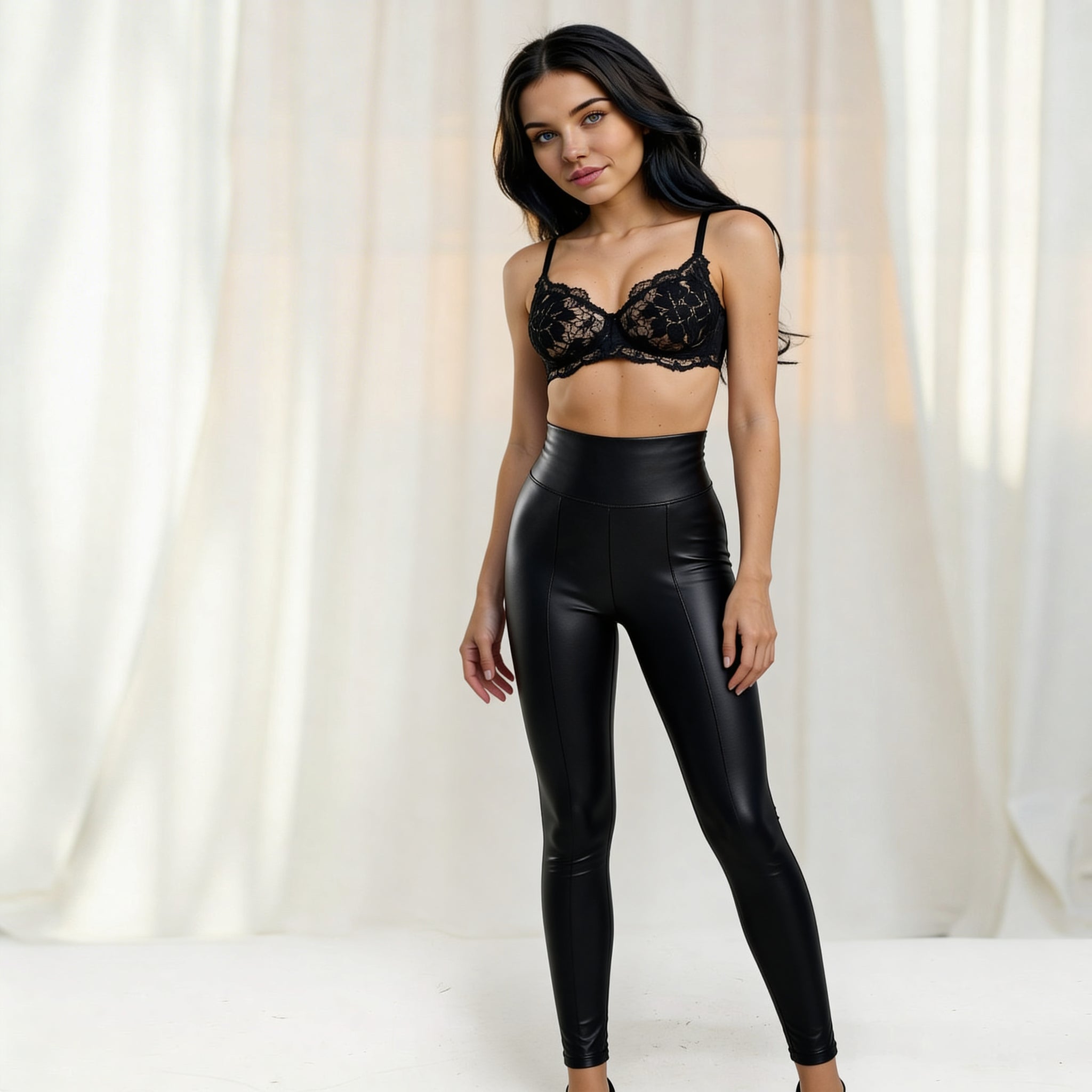AUREA – Faux Leather High Rise Leggings