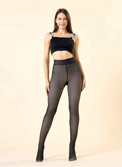 LIVIANE FLEECE PANTY | Dames thermische panty met shapewear-effect