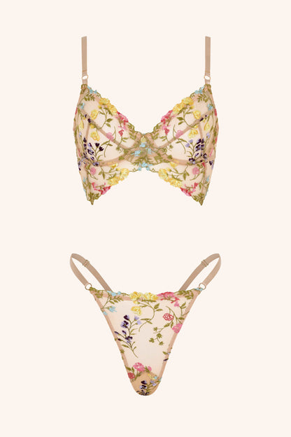 Wildflower – Geborduurde Longline Beugelbh