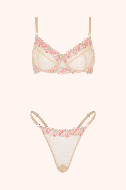 Petal – Geborduurde Beugelbh in Roze