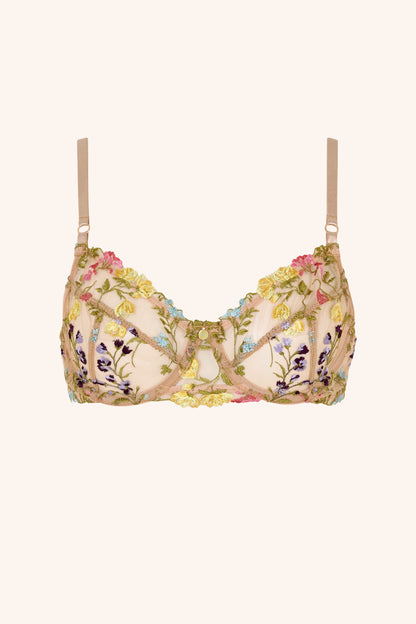 Wildflower – Geborduurde Beugelbh met Kant