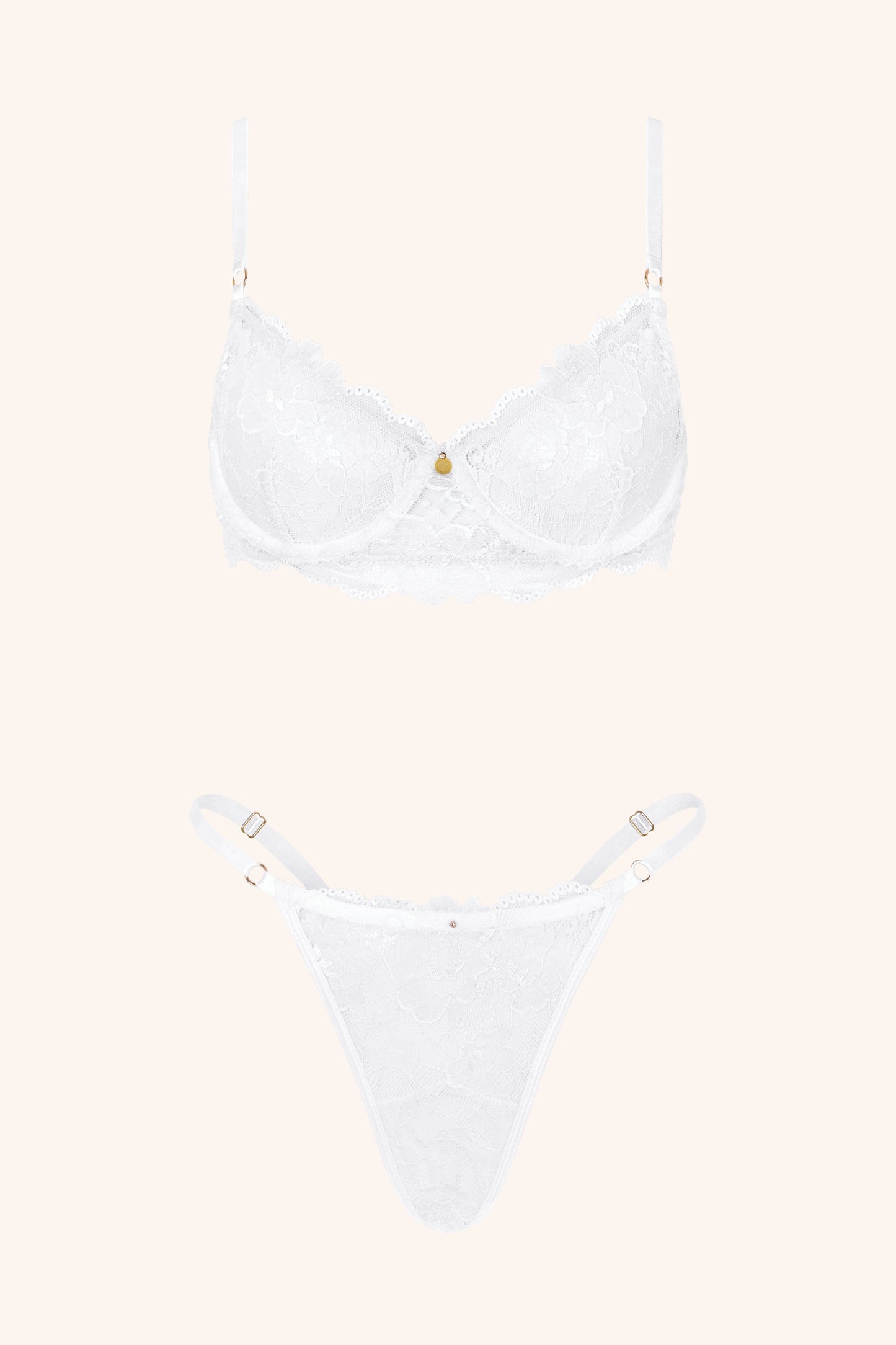 Noir Bloom – Geborduurde Beugelbh in Wit Kant