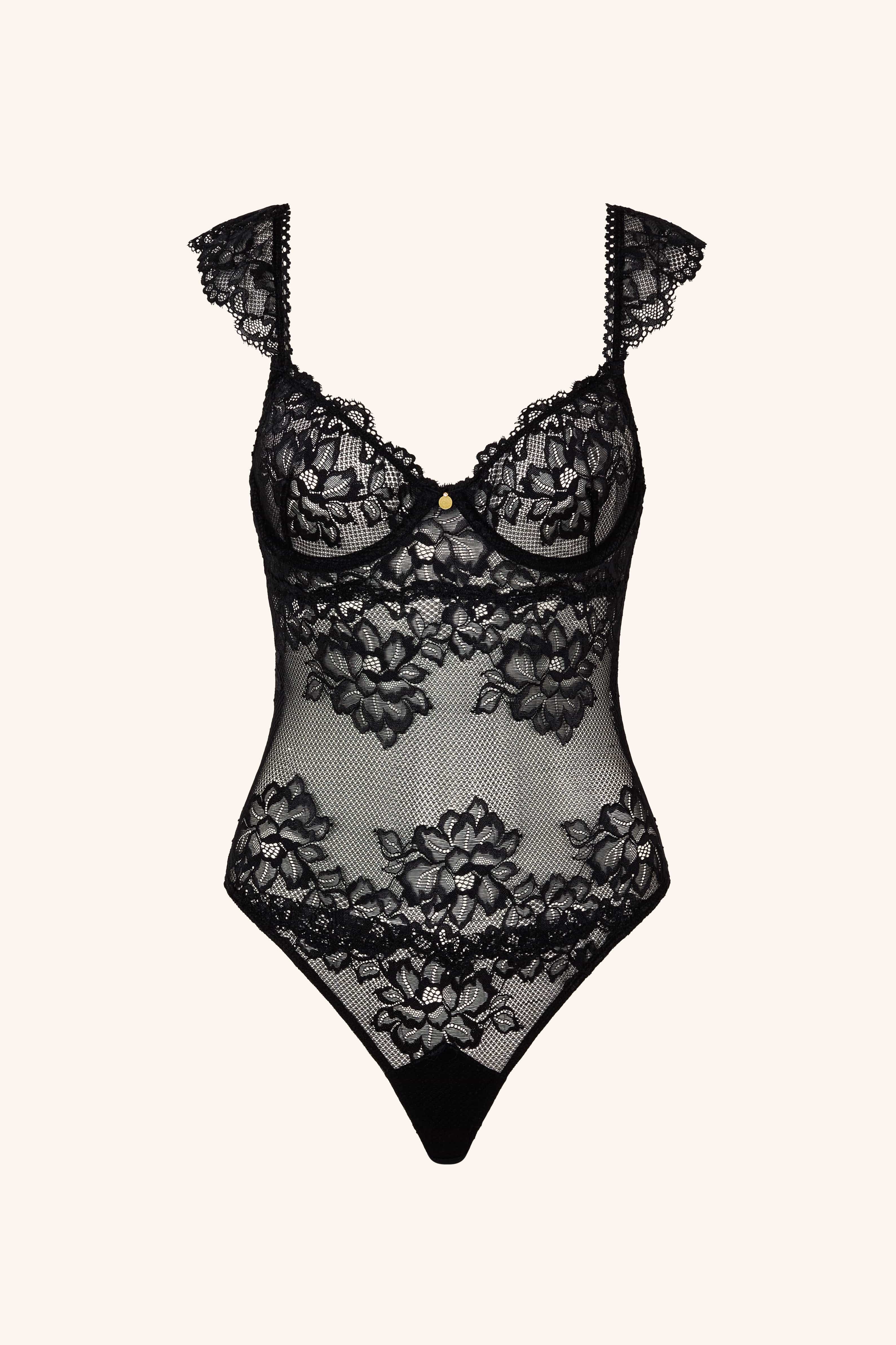 COQUETTE – White Ruffle Bodysuit