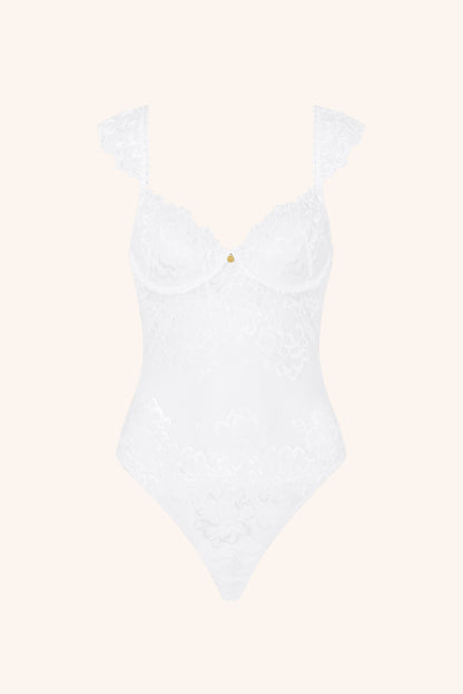 COQUETTE – Black Ruffle Bodysuit