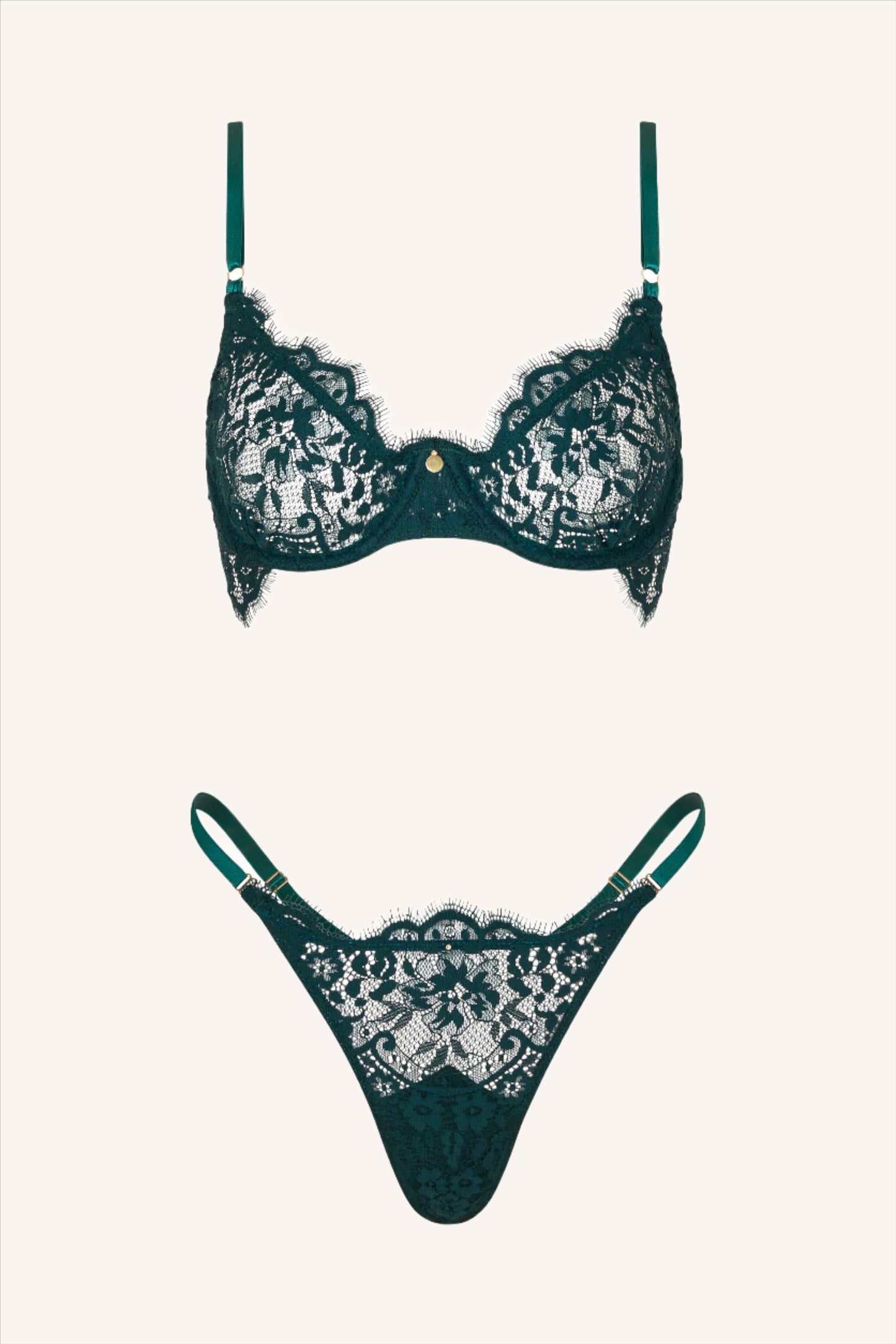 DAINTY – Emerald Lace BH