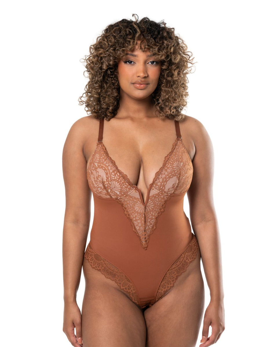 ELISE – V-Hals Lace Bodysuit