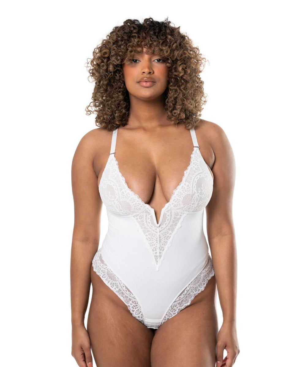 ELISE – V-Hals Lace Bodysuit