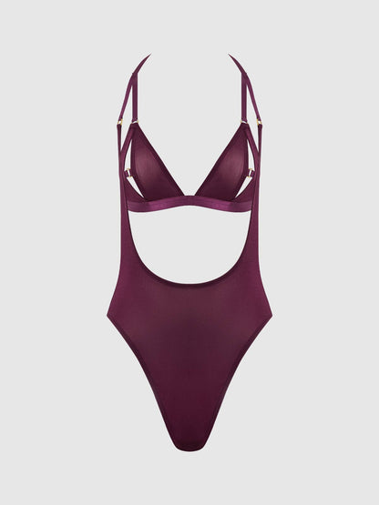 Yasmine – Shimmer Mesh Backless Body & Bralette Set