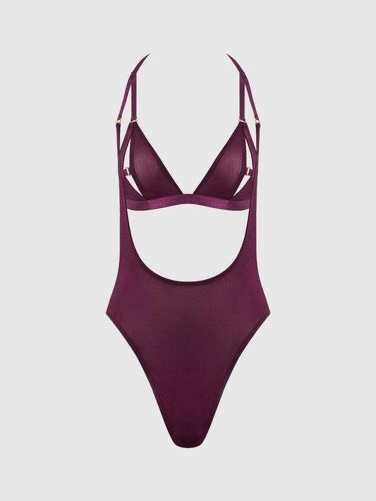 Yasmine – Shimmer Mesh Backless Body & Bralette Set