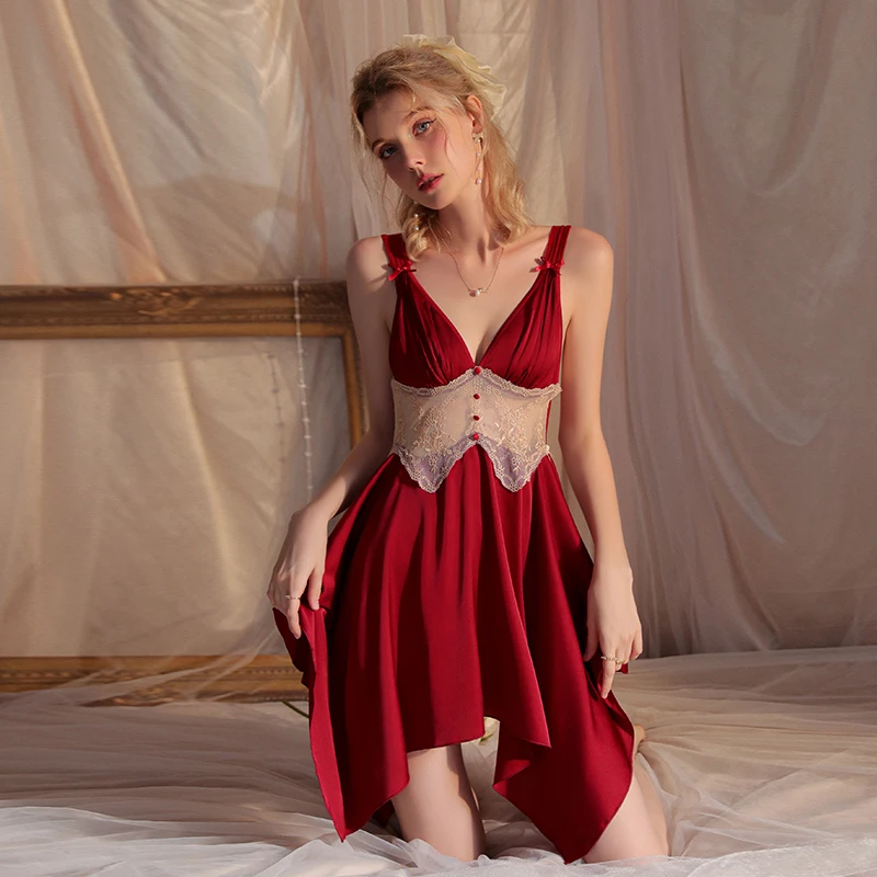 Intimate Slik V-Neck Nightdress