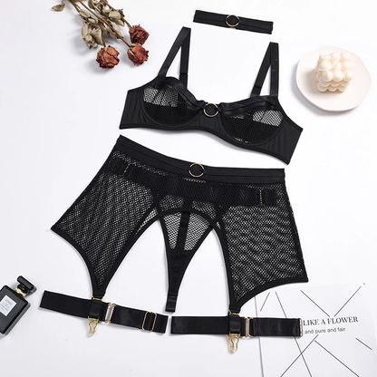 Four-Piece Erotic Lingerie Set