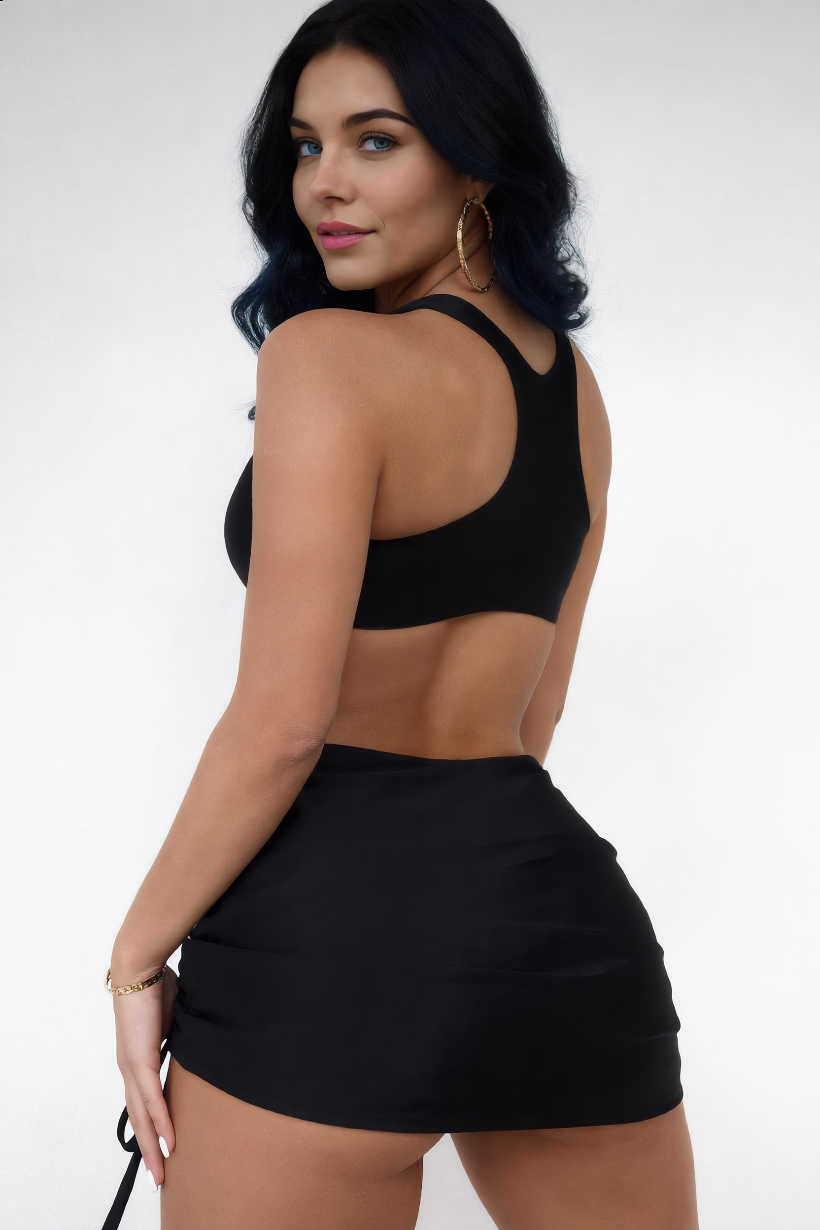 Bikini Dames Zwart – Asymmetrische Set met O-Ring